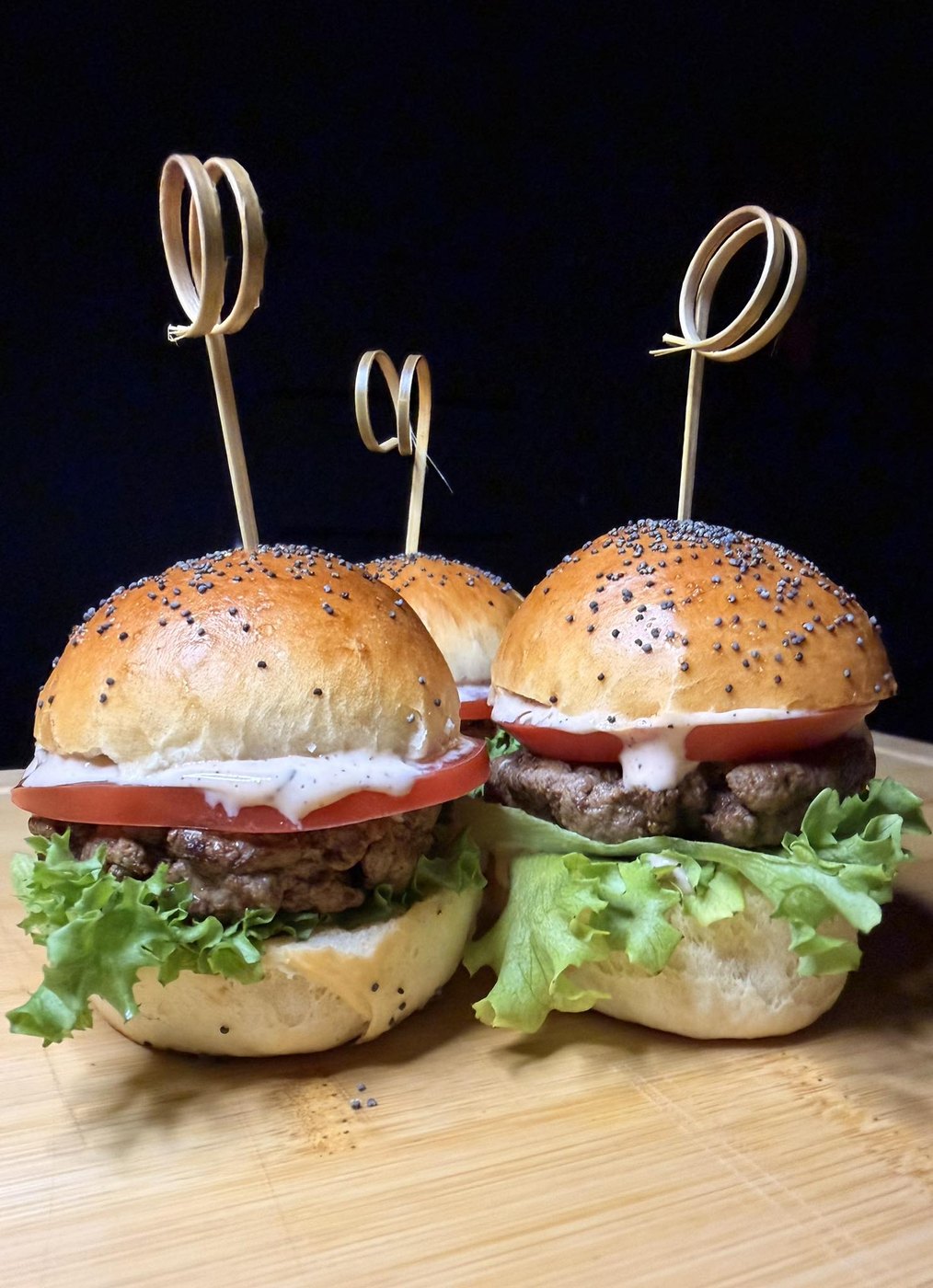 Mini burgery — zbliżenie